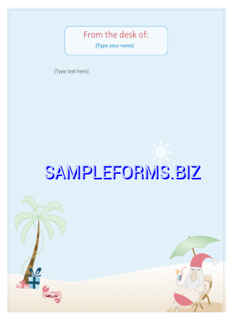 Santa Letterhead Template 2 docx pdf free
